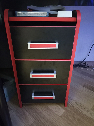 Тумба Ханна черная / красная - Уцененный экземпляр фото покупателя 2