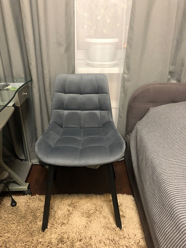 Стул на металлокаркасе Челси бежевый / черный фото покупателя 72