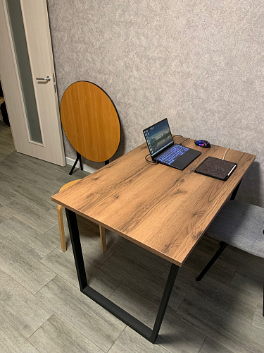 Деревянный стол Лота Лофт 140х80 дуб крафт табачный / черный матовый фото покупателя 590