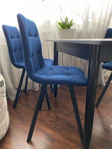 Стул на металлокаркасе Чилли бирюзовый / черный фото покупателя 123