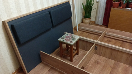 Двуспальная кровать Клауд 160х200 парящая дуб крафт золотой / антрацит фото покупателя 346