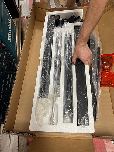 Компьютерный стол Маркос с механизмом подъема 140х80х75 орех кантри / белый фото покупателя 46