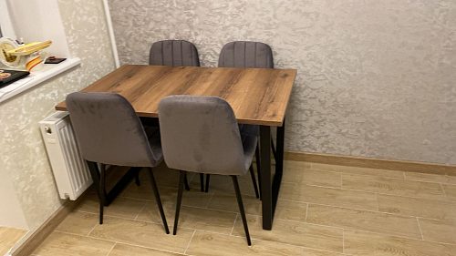 Деревянный стол Лота Лофт 140х80 черный матовый / бетон светлый фото покупателя 100