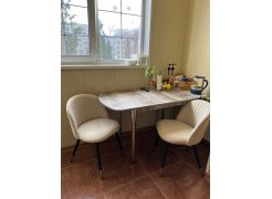 Стул на металлокаркасе Gabi 1 light purple / black фото покупателя 653