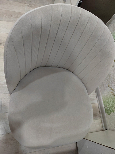 Стул на металлокаркасе Gabi dark beige / black / silver фото покупателя 74