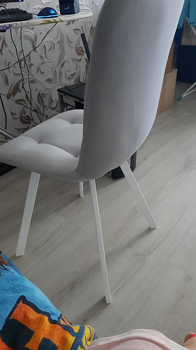 Стул на металлокаркасе Чилли черный / голубой фото покупателя 813