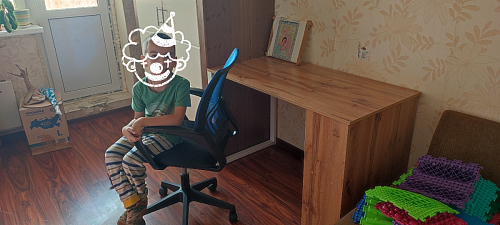 Письменный стол Битти Лофт 116х60х75 дуб делано светлый / белый матовый фото покупателя 11