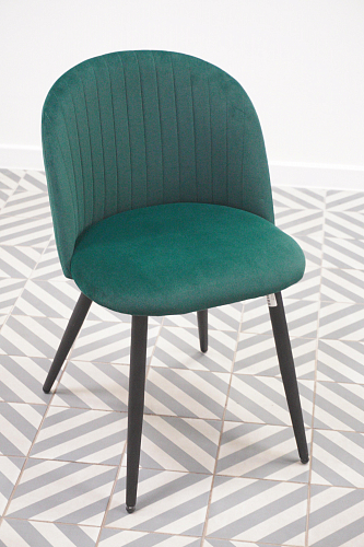 Стул на металлокаркасе Gabi dark beige / black / silver из шоурума 6