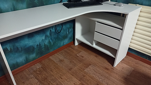 Письменный стол СПм-25 левый дуб сонома фото покупателя 9