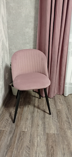 Стул на металлокаркасе Gabi 1 light blue / black / gold фото покупателя 320