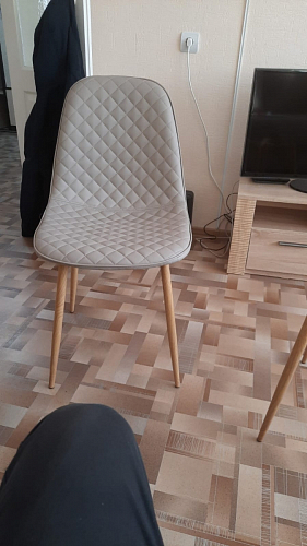 Стул на металлокаркасе Capri dark beige / white фото покупателя 54