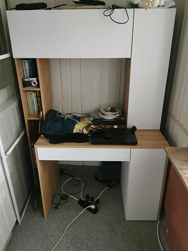 Письменный стол Комфорт 12.71 дуб золотой craft / белая аляска фото покупателя 110