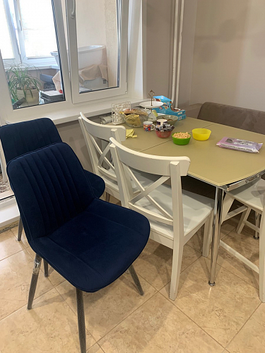 Стул на металлокаркасе Седа К латте / черный фото покупателя 73