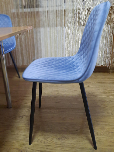 Стул на металлокаркасе Capri голубой фото покупателя 15