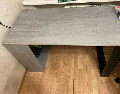 Письменный стол Битти Лофт 116х60х75 дуб делано светлый / белый матовый фото покупателя 29