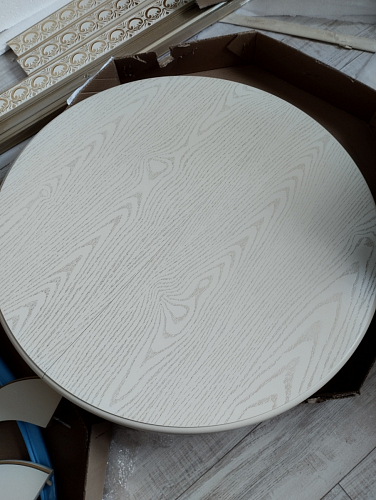 Деревянный стол Павия молочный / золото патина фото покупателя 5