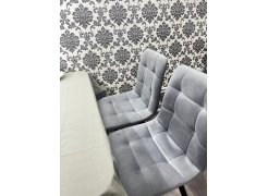 Стул на металлокаркасе Чилли синяя ткань / белый фото покупателя 629