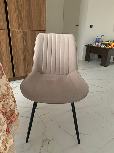 Стул на металлокаркасе Седа 360 К латте (velutto 08) / белый фото покупателя 275