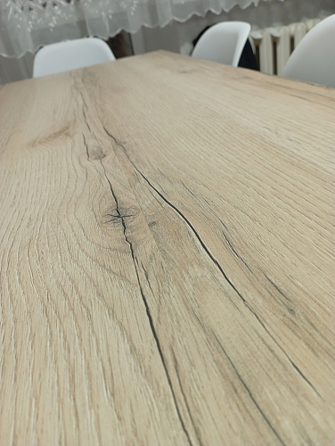 Стеклянный стол Фостер 120(160)х120х76 белый мрамор / черный фото покупателя 37