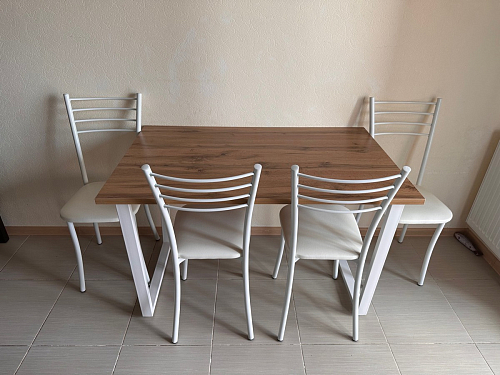 Стол Лота Лофт 140 25 мм черный матовый / бетон фото покупателя 335