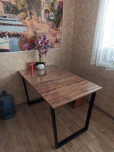 Стол раскладной Лота Лофт 120 25 мм юта / черный матовый фото покупателя 79