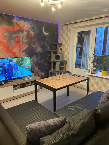 Стол Центавр дуб галифакс / черный матовый фото покупателя 3