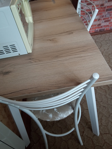 Стол Тринити Лофт 140 25 мм дуб делано темный / белый фото покупателя 142