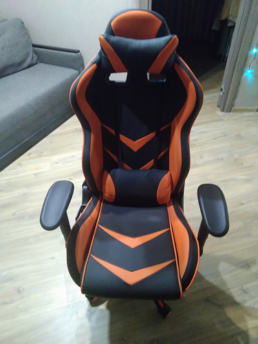 Компьютерное кресло Racer черное / оранжевое фото покупателя 94