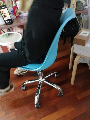 Компьютерное кресло Kolin с подушкой clear / white фото покупателя 45