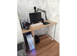 Письменный стол Челси Лофт дуб делано светлый / белый матовый фото покупателя 10