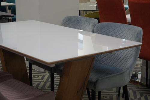 Стул на металлокаркасе Teo light purple / black из шоурума 3