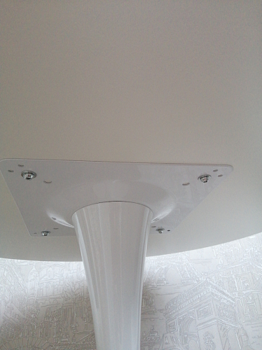 Стол Тулип 80х73 мрамор черный / белый фото покупателя 132