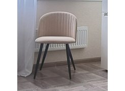 Стул на металлокаркасе Gabi 1 бежевый / черный с серебряными наконечниками фото покупателя 376