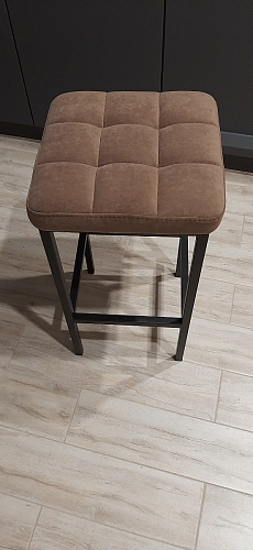 Барный стул Лофт микровелюр катания блэк / черный матовый фото покупателя 72