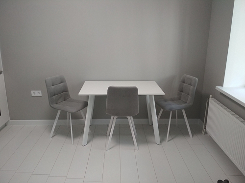 Стул на металлокаркасе Чилли светло-серый / белый каркас фото покупателя 78