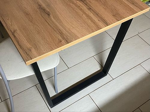 Деревянный стол Лота Лофт 140х80 дуб крафт табачный / черный матовый фото покупателя 383