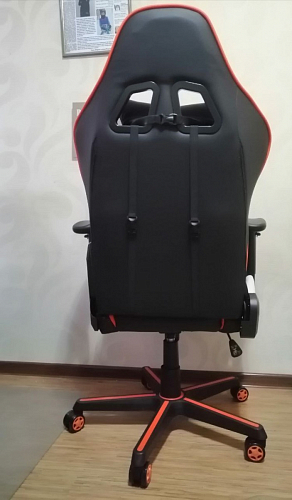 Компьютерное кресло Racer черное / голубое фото покупателя 92