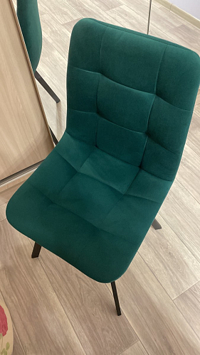 Стул на металлокаркасе Чилли синяя ткань / белый фото покупателя 893