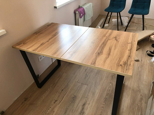 Деревянный стол Лота Лофт 140х80 черный матовый / бетон светлый фото покупателя 424