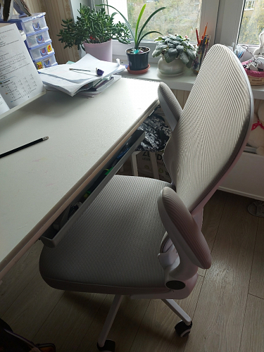 Компьютерное кресло Konfi gray / blue / white фото покупателя 74