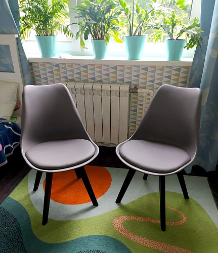 Деревянный стул Bonuss dark gray / black фото покупателя 79