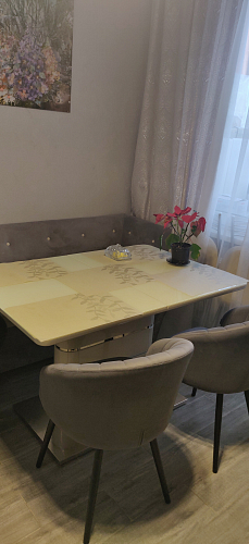 Стул на металлокаркасе Бэнбу velutto 05 / белый фото покупателя 4