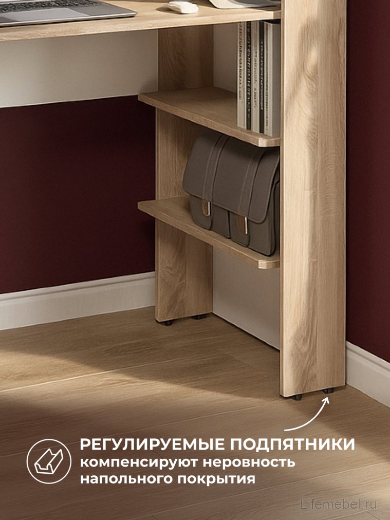 Компьютерный стол Арлет сонома / белый