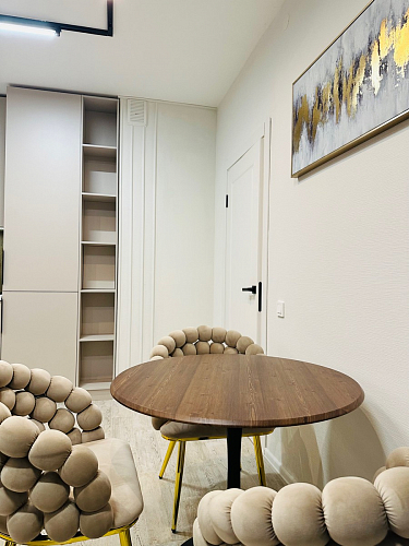 Стол Тулип 90х73 белый мрамор / золото фото покупателя 93