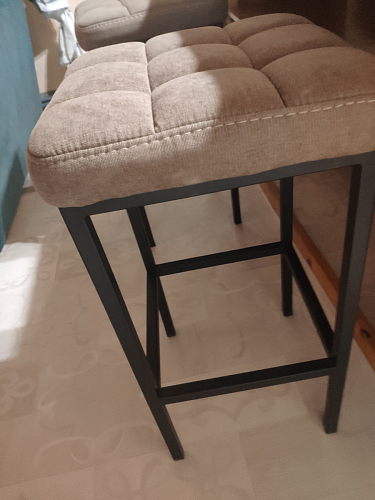 Барный стул Лофт ткань канди грей / черный матовый фото покупателя 236