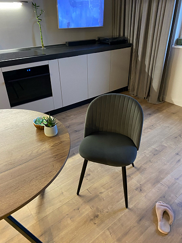 Стул на металлокаркасе Gabi green / black / silver фото покупателя 324