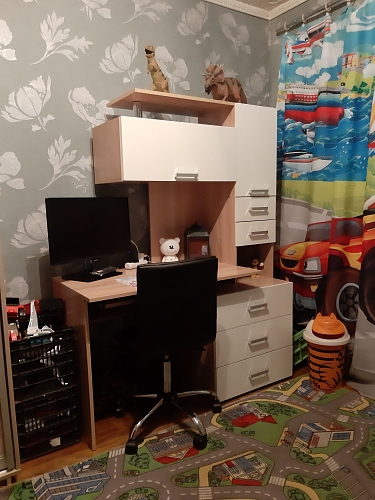 Стол компьютерный Джаз-17 белый правый фото покупателя 54