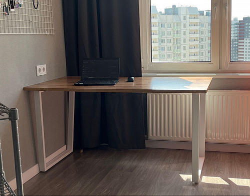 Деревянный стол Лота Лофт 120х75 белый матовый / дуб крафт золотой фото покупателя 539