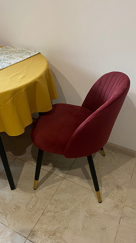 Стул на металлокаркасе Gabi dark beige / black / silver фото покупателя 407