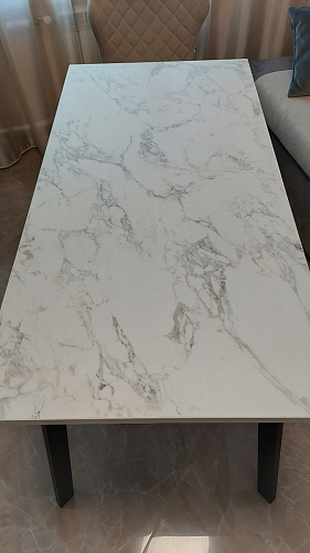 Стол Тринити Лофт 120 32 мм бетон / черный матовый фото покупателя 175